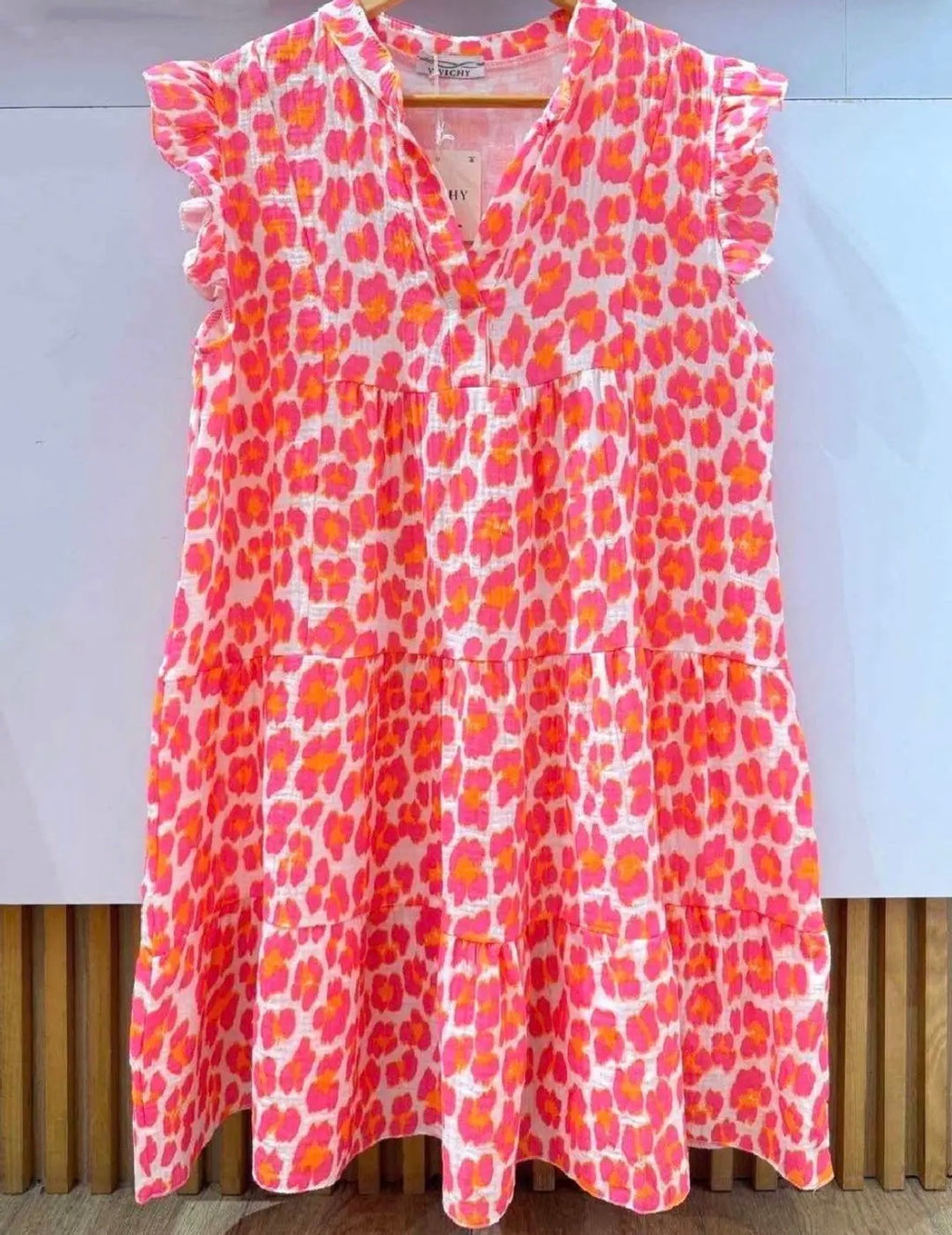 Robe léopard rose