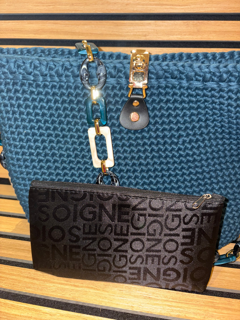 Sac bleu canard