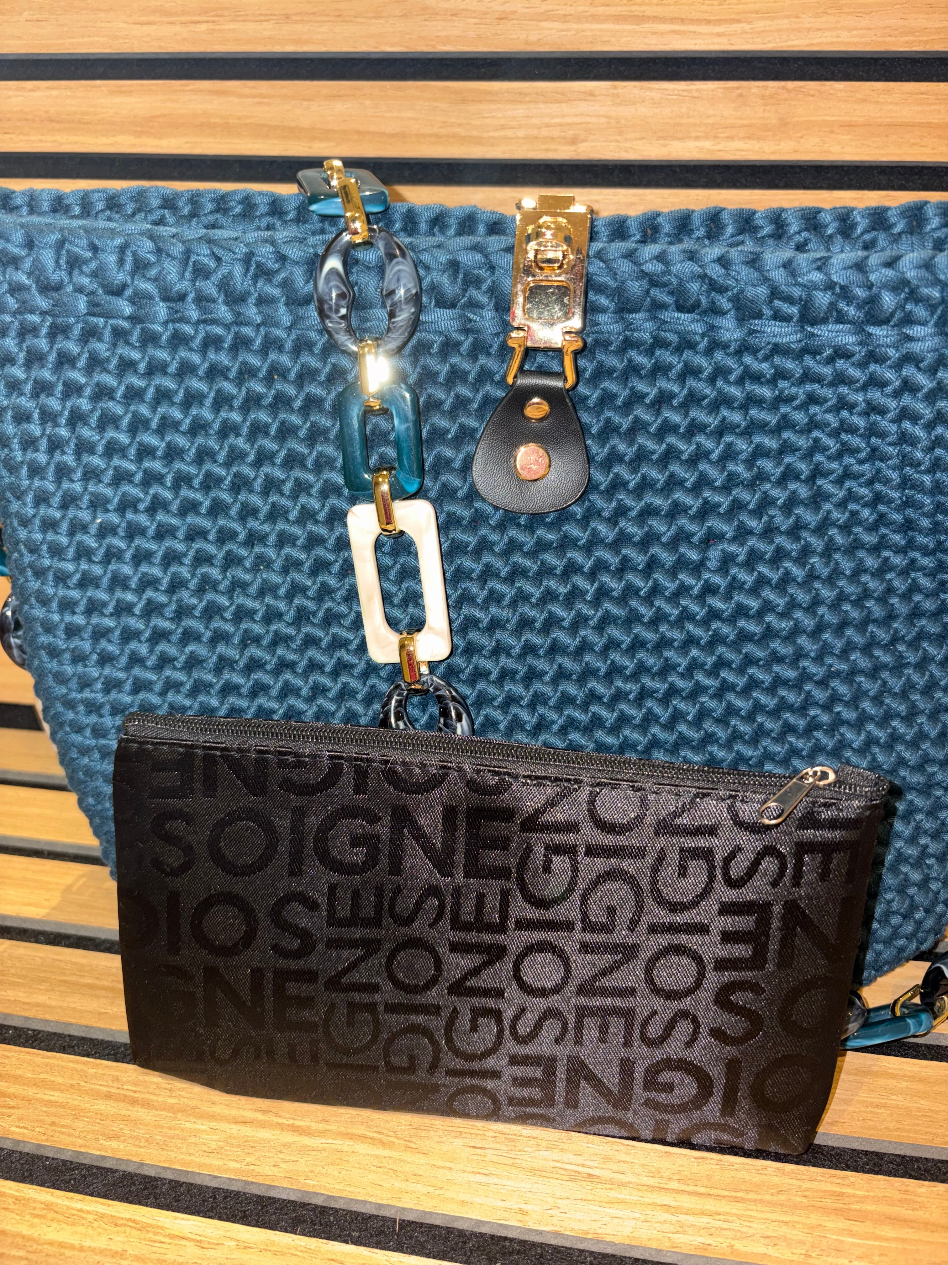 Sac bleu canard