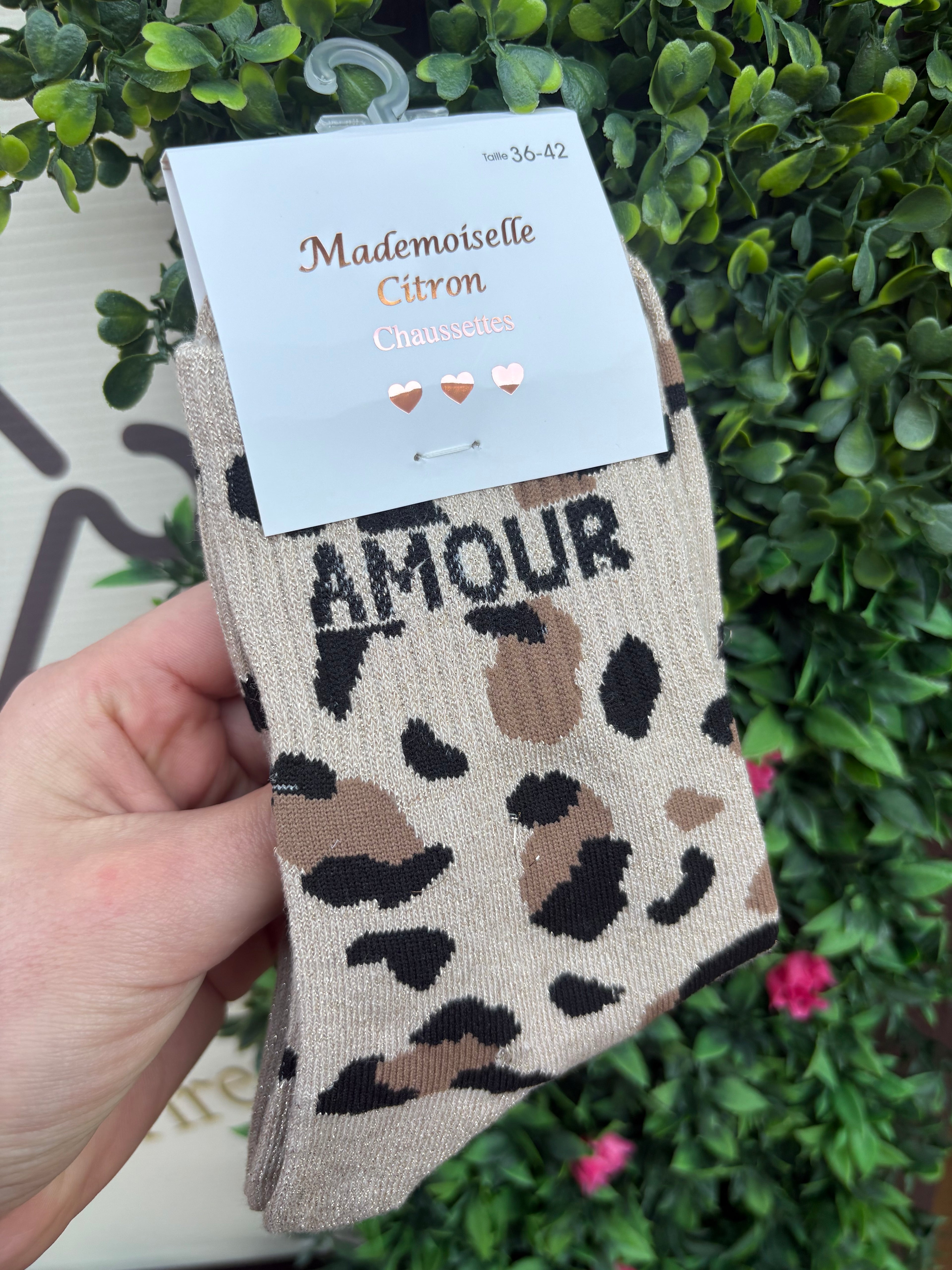 Chaussettes léopard Amour