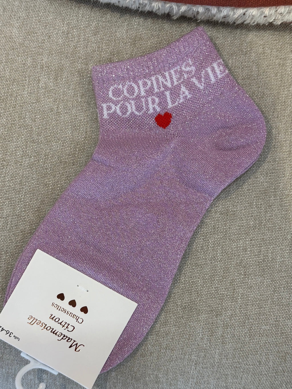 Chaussettes courte « Copines pour la vie »