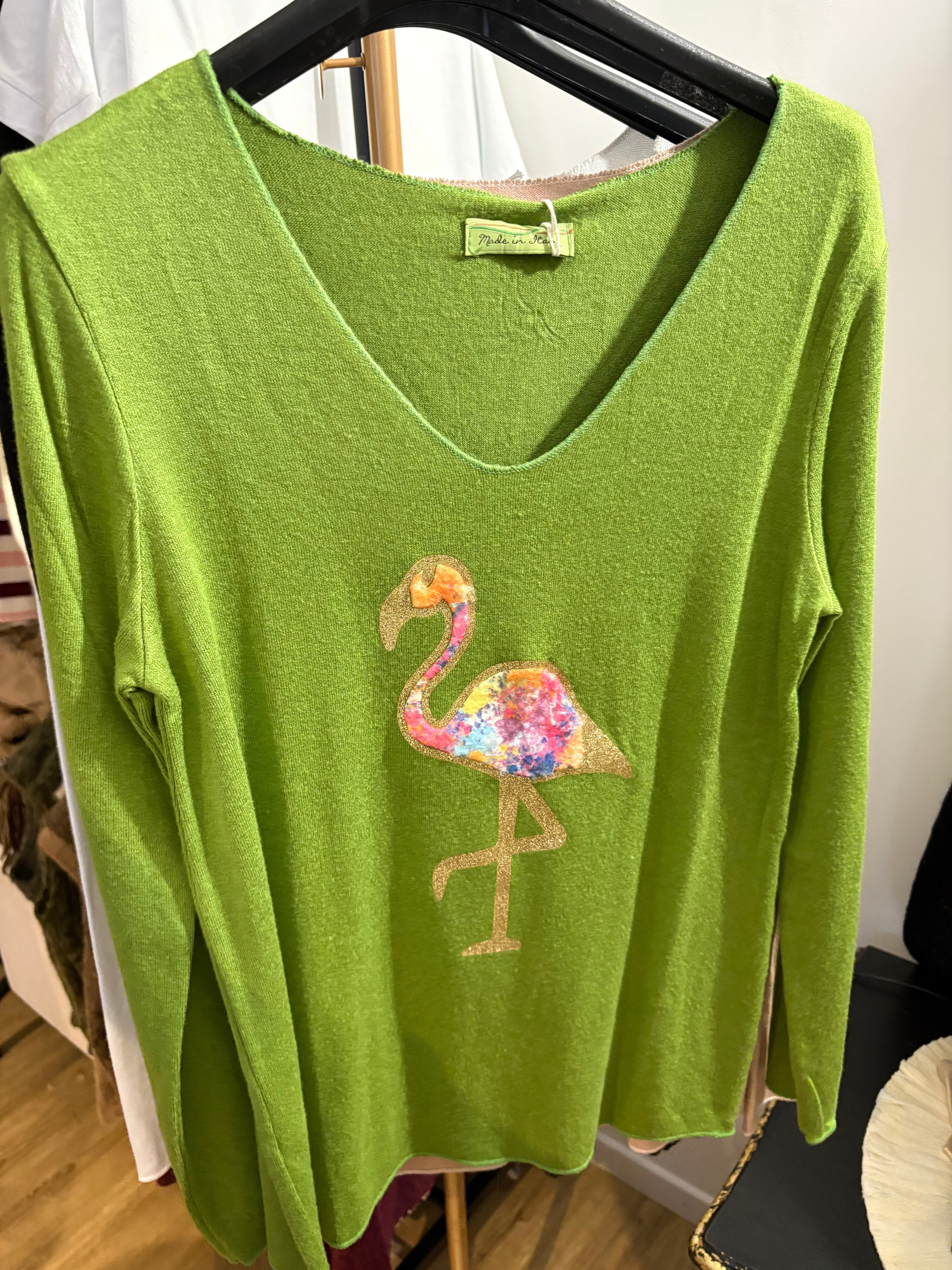 Pull Flamant rose 36-40