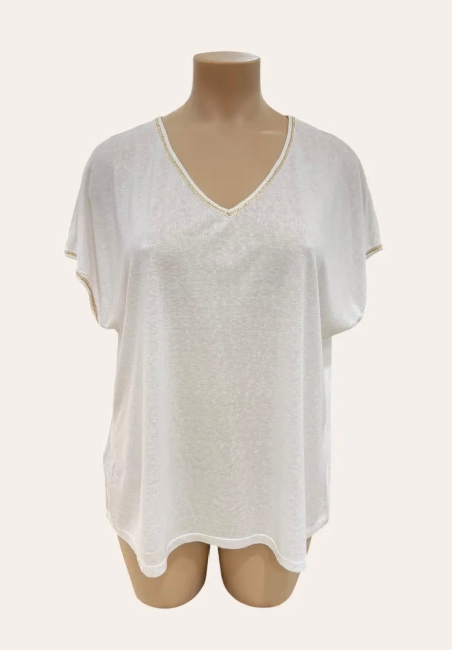 T-shirt col doré 44-50