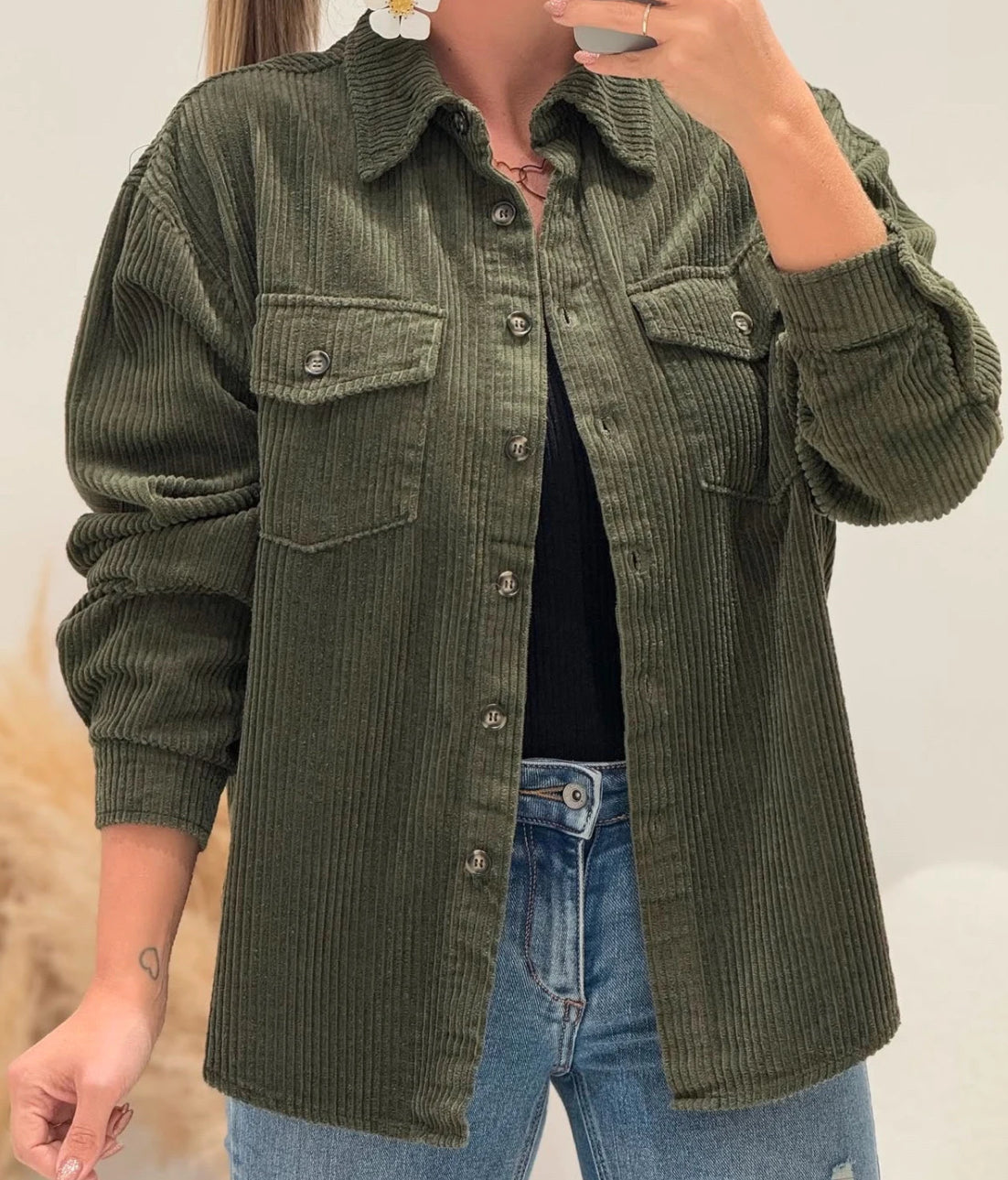 Veste chemise velours 42-48