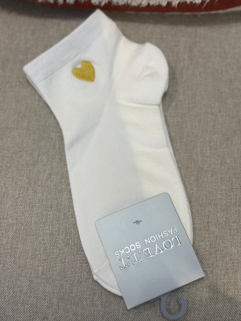 Chaussette unie Coeur