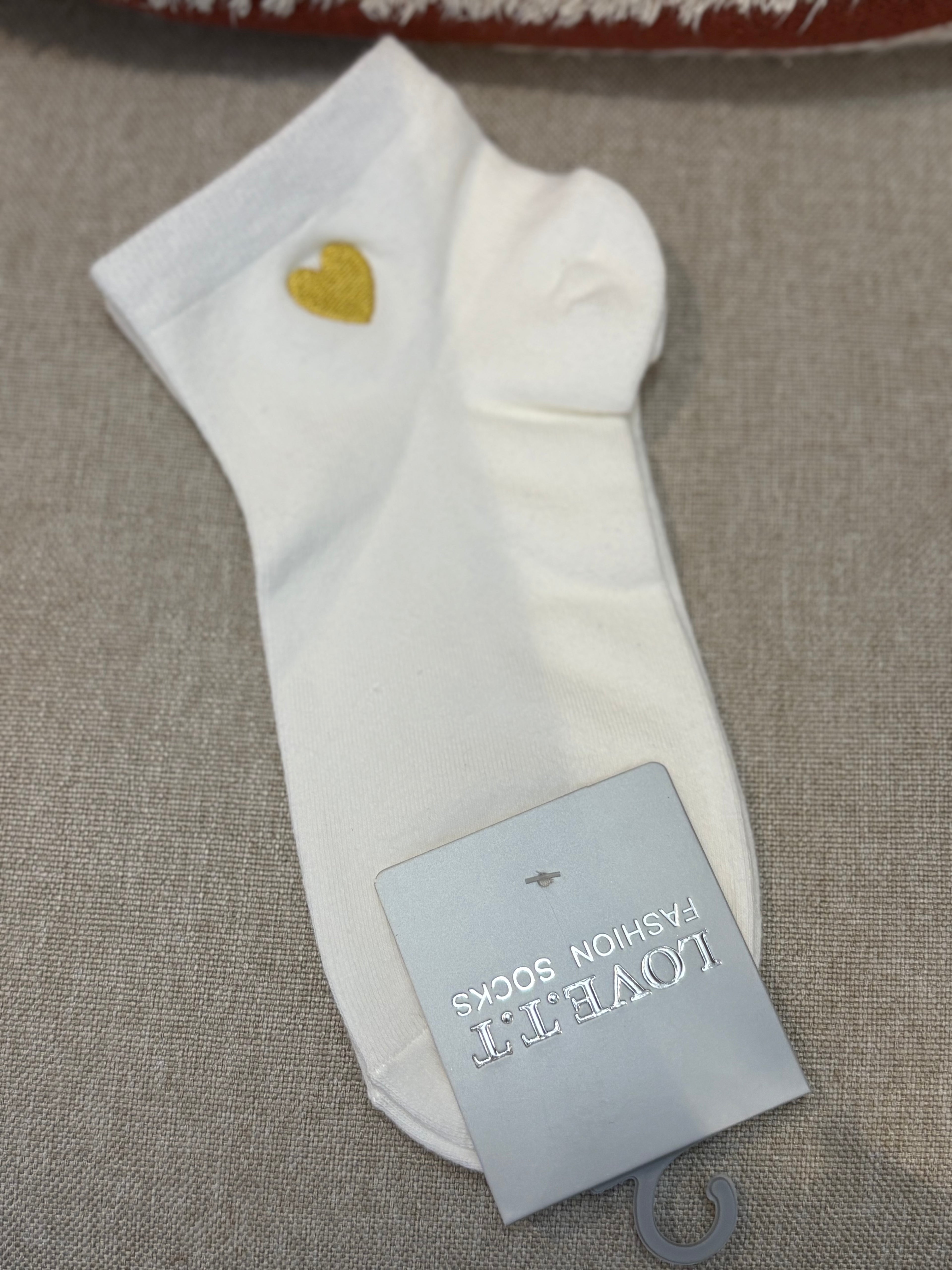 Chaussette unie Coeur