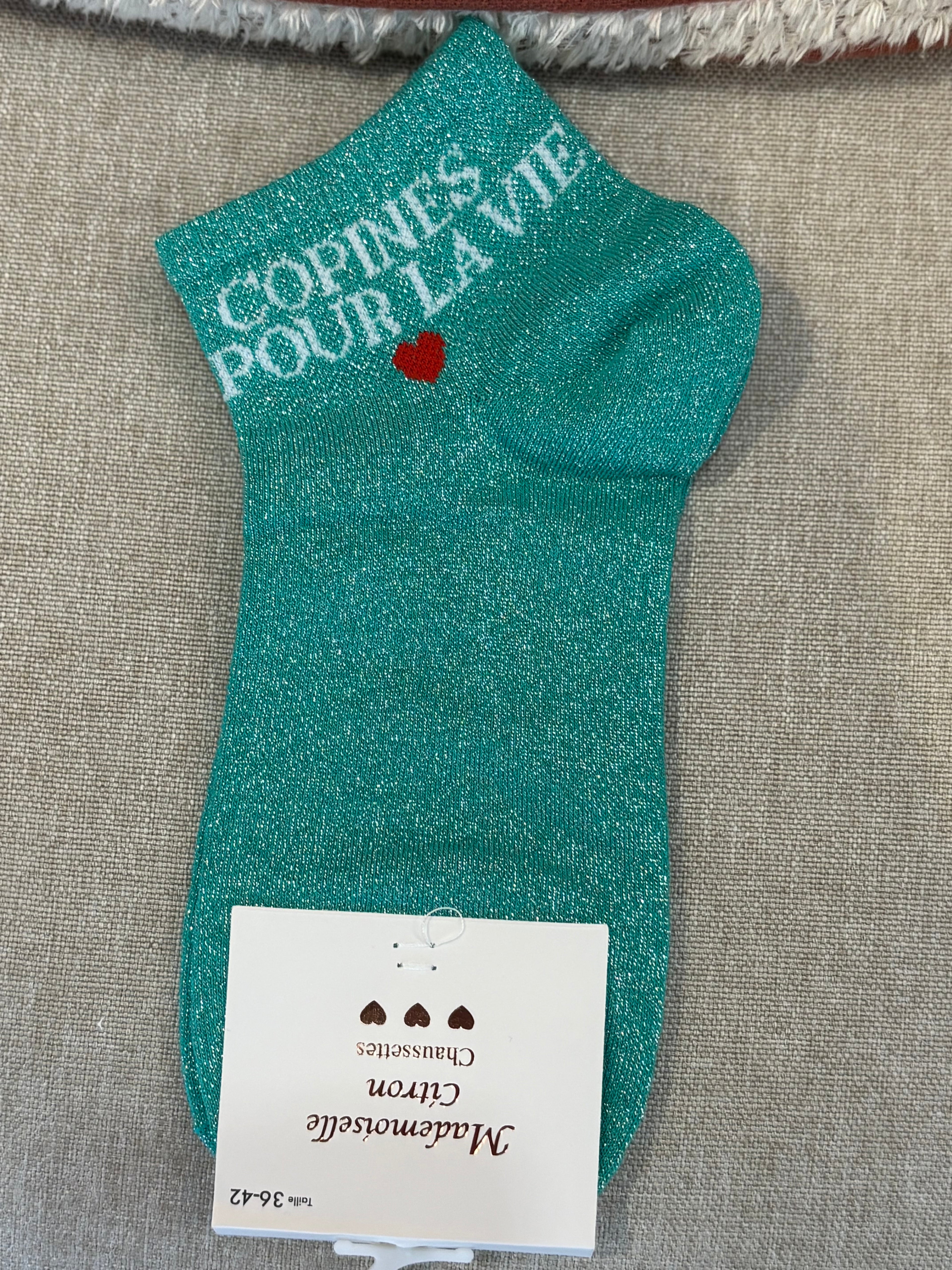 Chaussettes courte « Copines pour la vie »