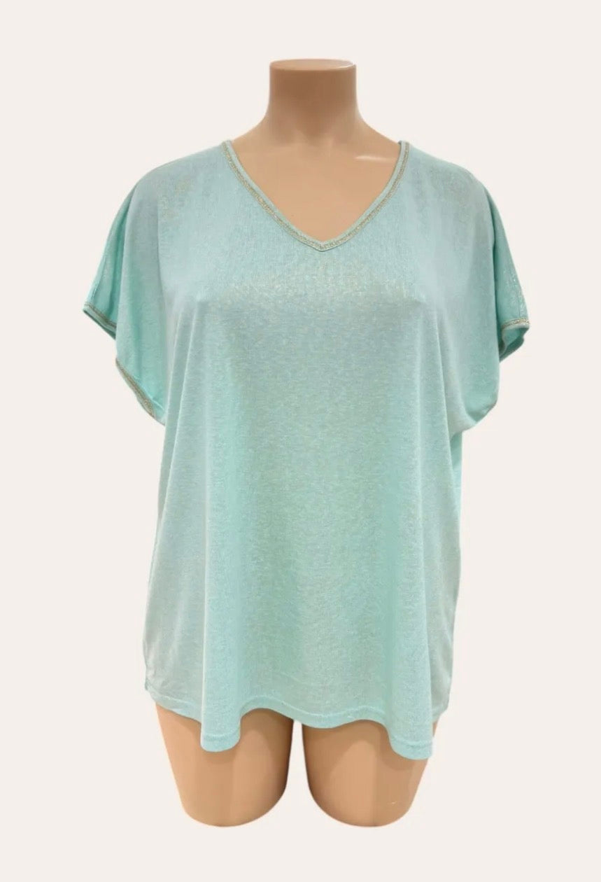 T-shirt col doré 44-50