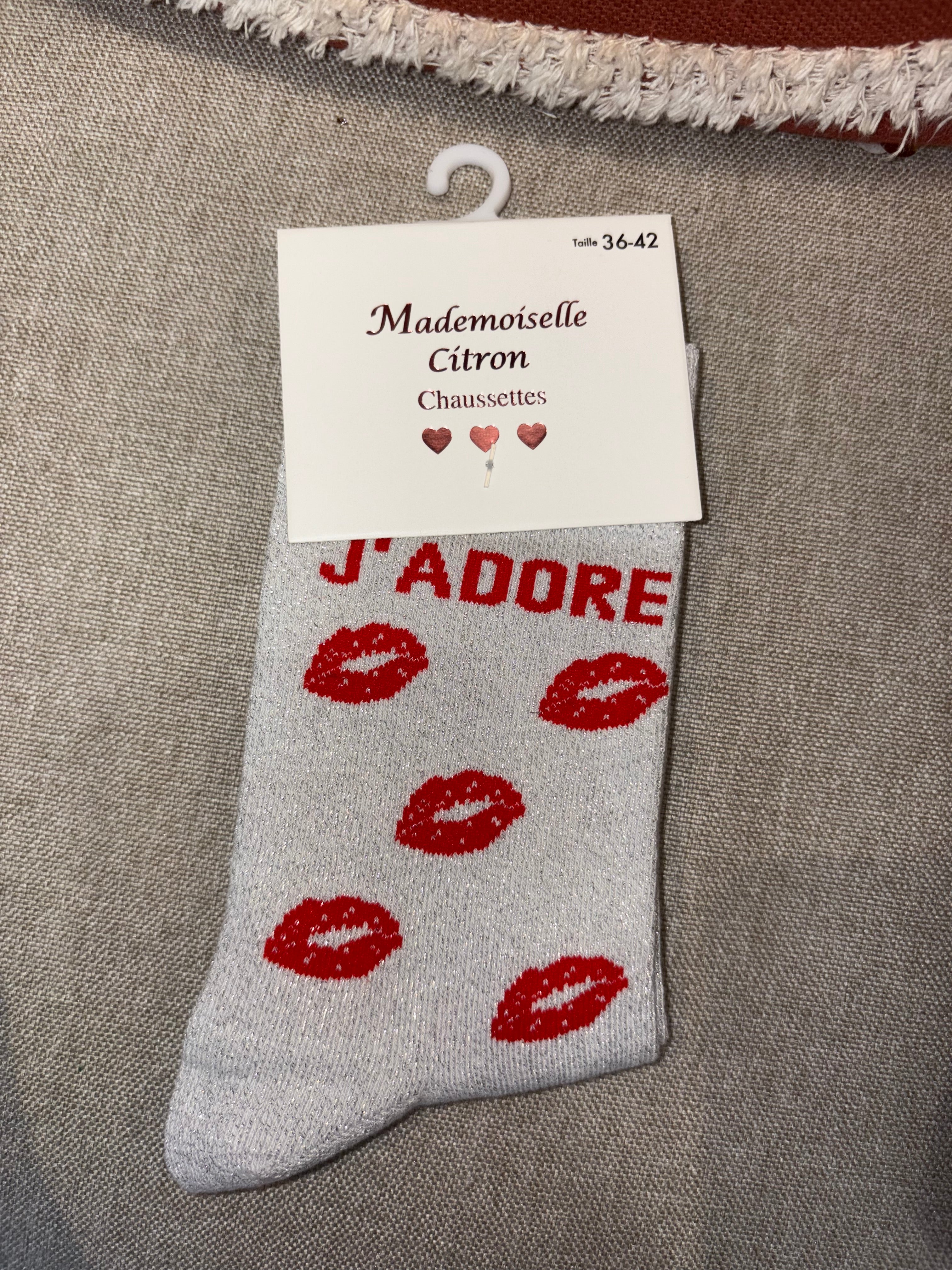 Chaussettes « J’adore »