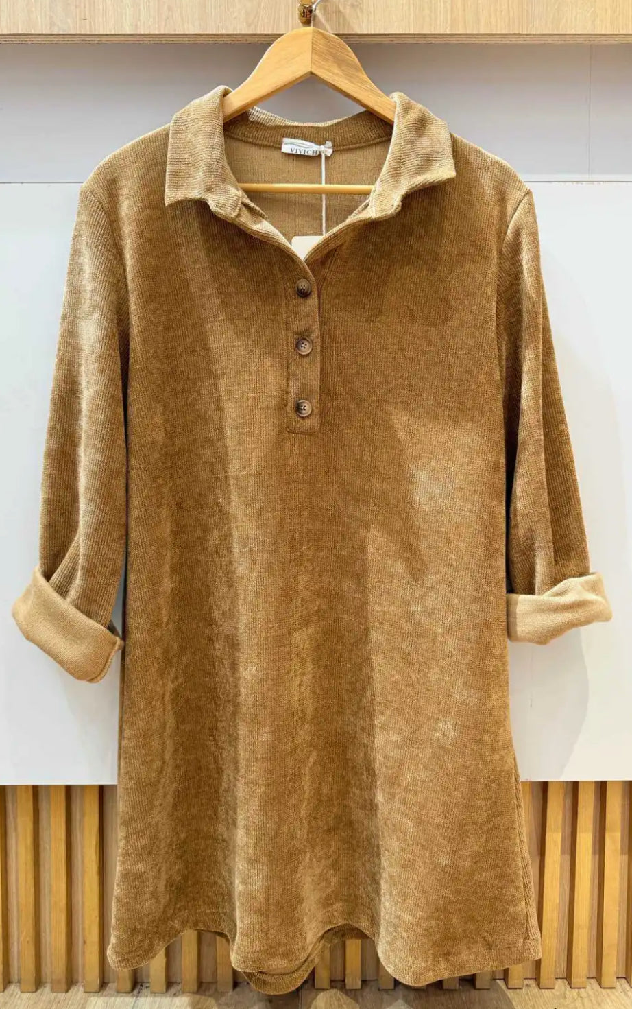 Robe chemise velours 42-48