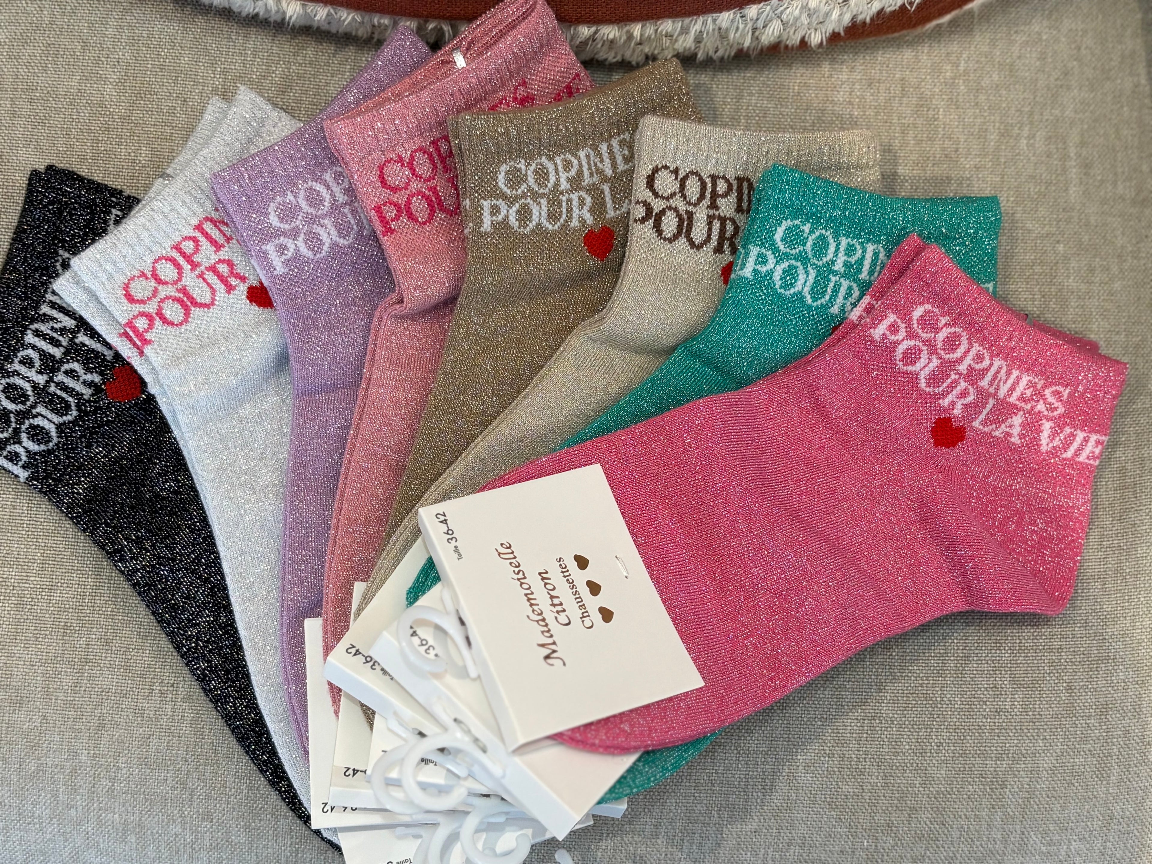 Chaussettes courte « Copines pour la vie »