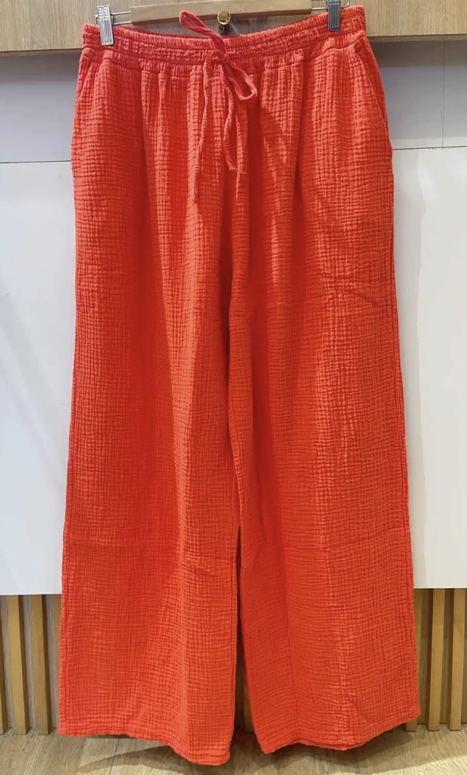 Pantalón de gasa de algodón 36-42