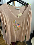Pull Flamant rose 36-40