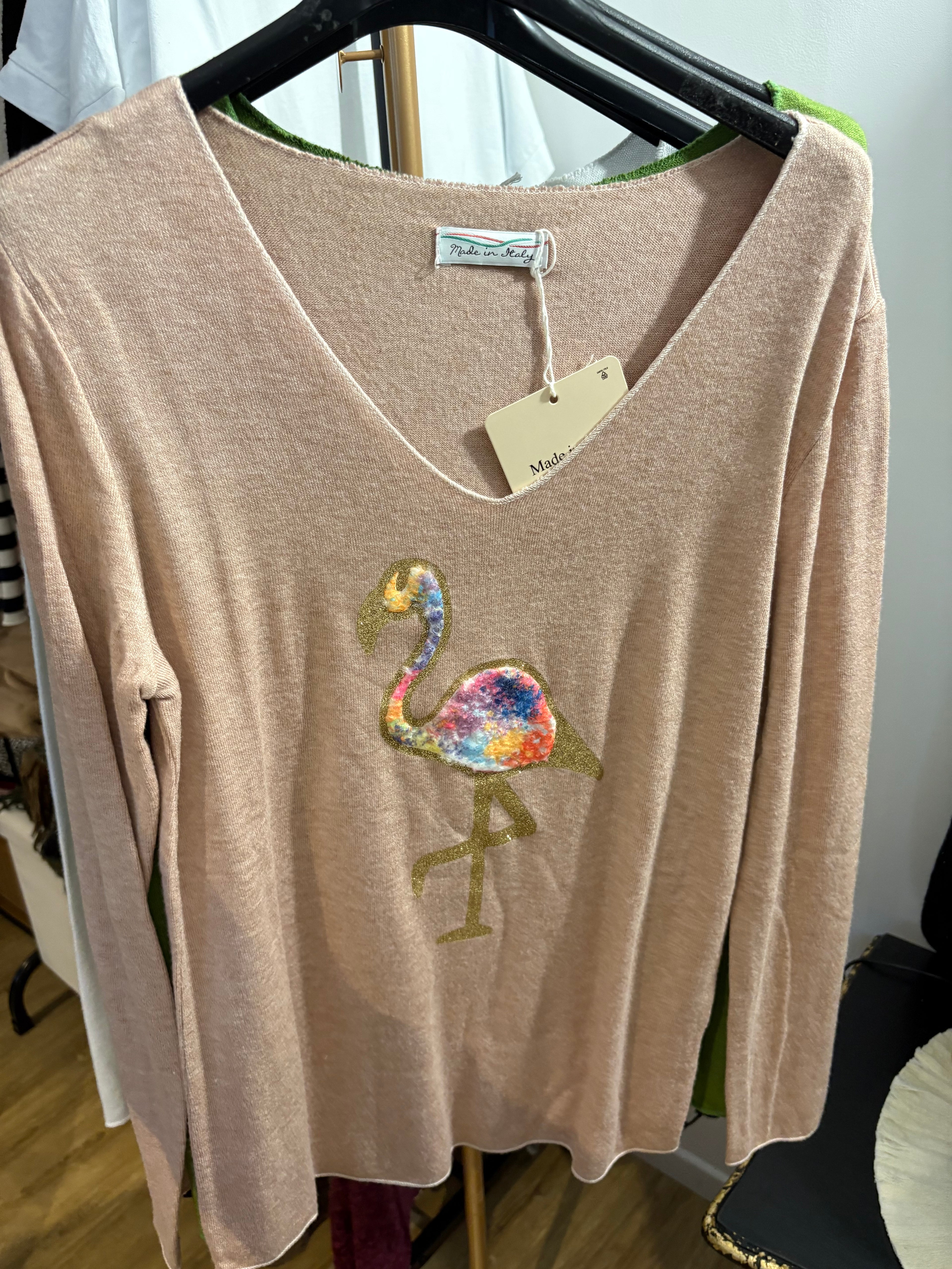 Pull Flamant rose 36-40