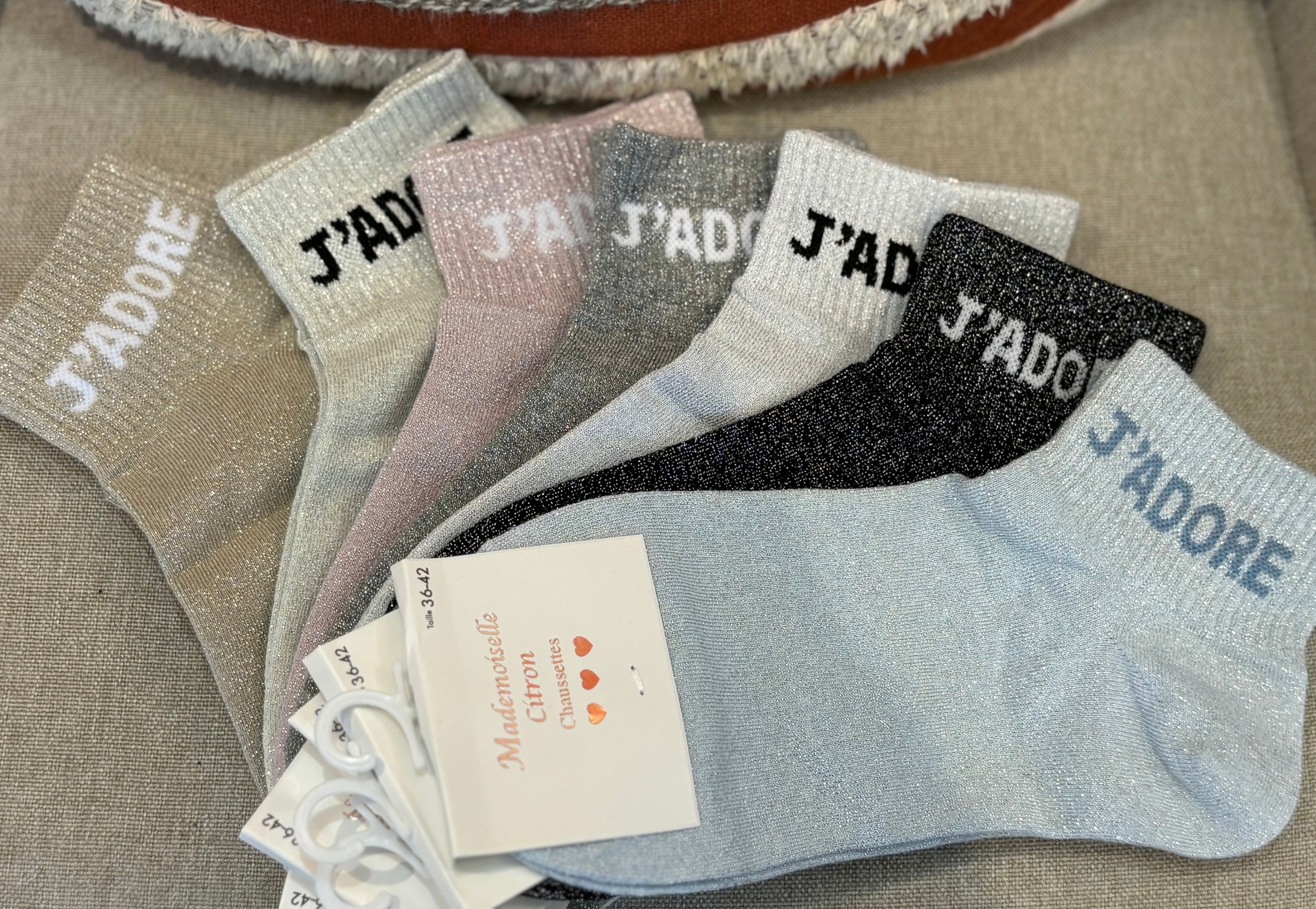 Chaussettes courte « J’adore »
