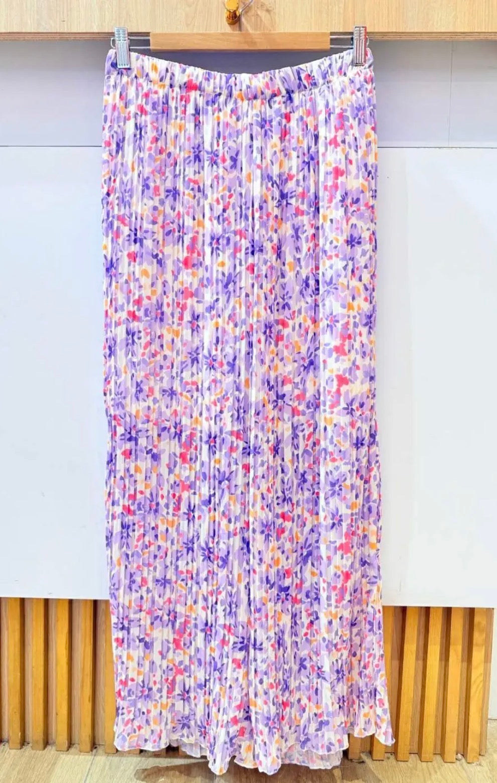 Pantalon plissé fleurs