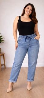 Jeans Mom élastique
