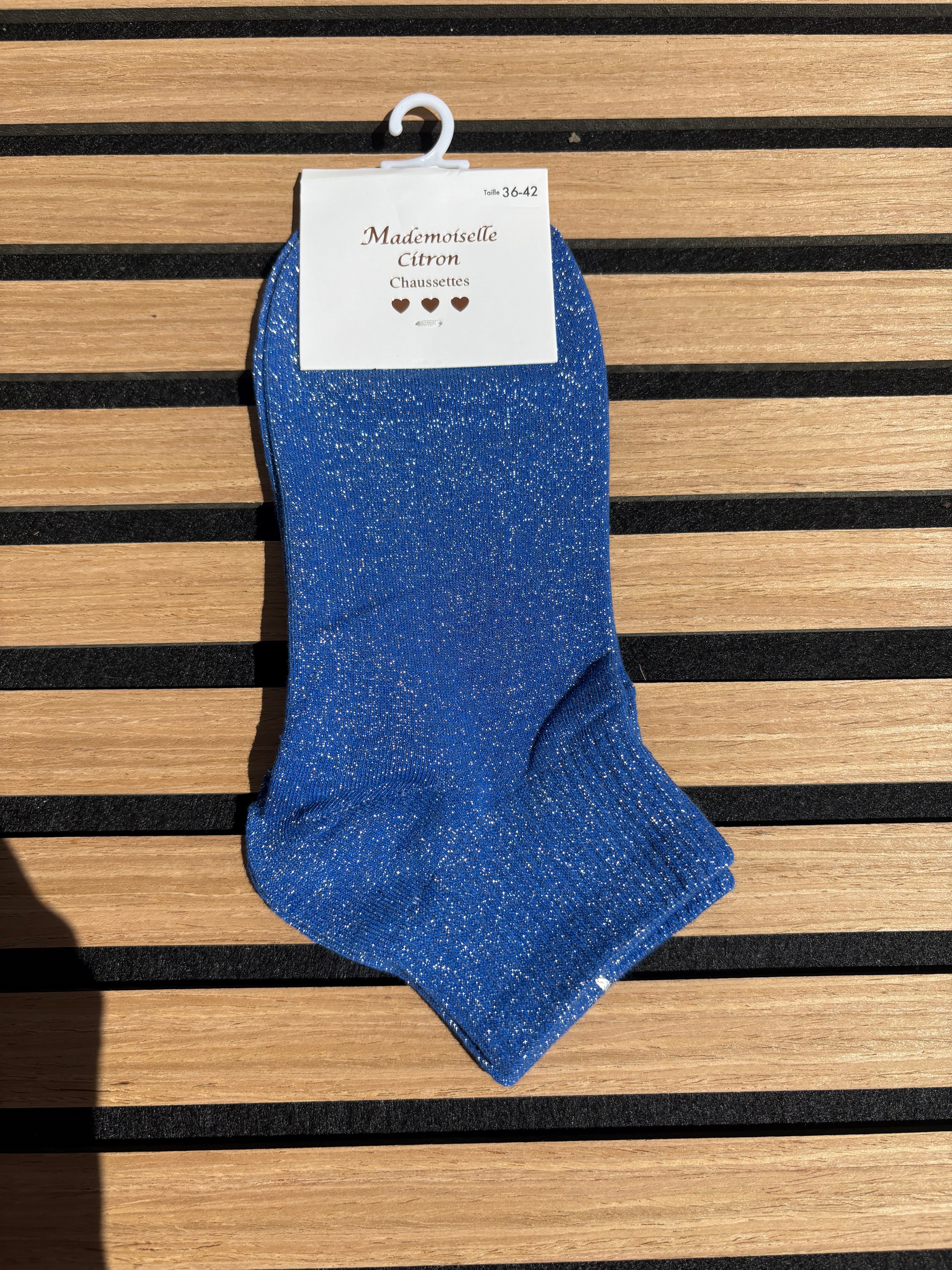 Chaussettes paillettes unies