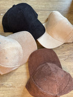 Casquette effet velours