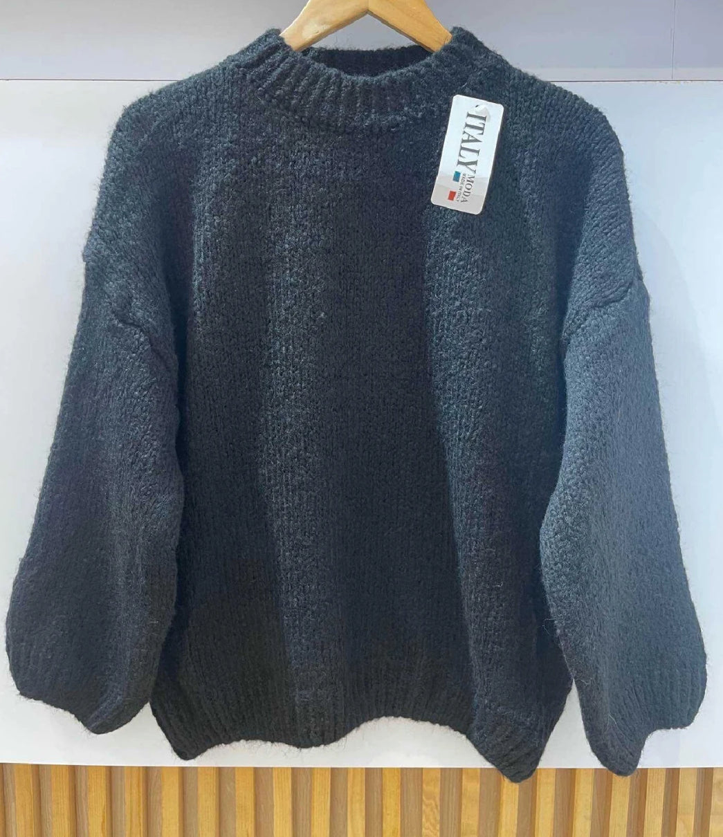 Pull col rond laine 36-44