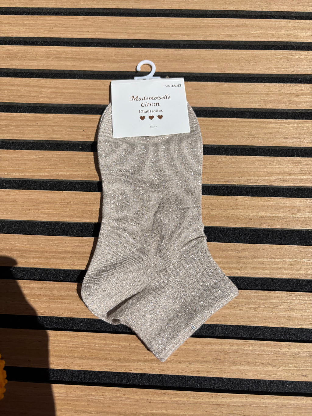 Chaussettes paillettes unies