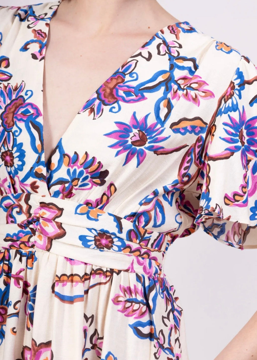 Robe courte floral