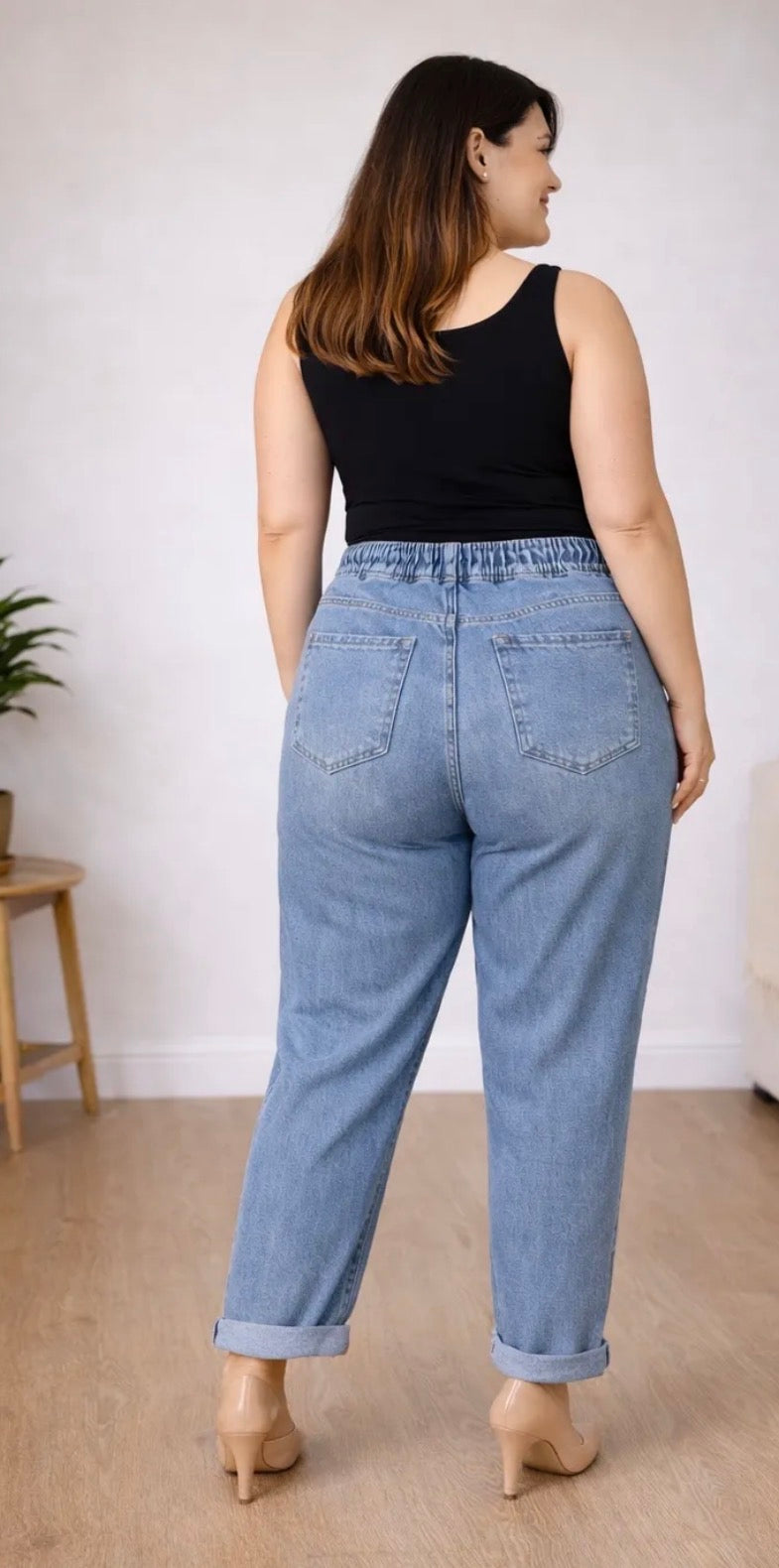 Jeans Mom élastique