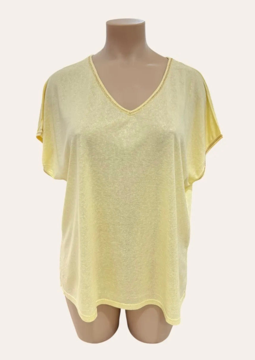 T-shirt col doré 44-50