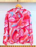 Chemisier floral rose