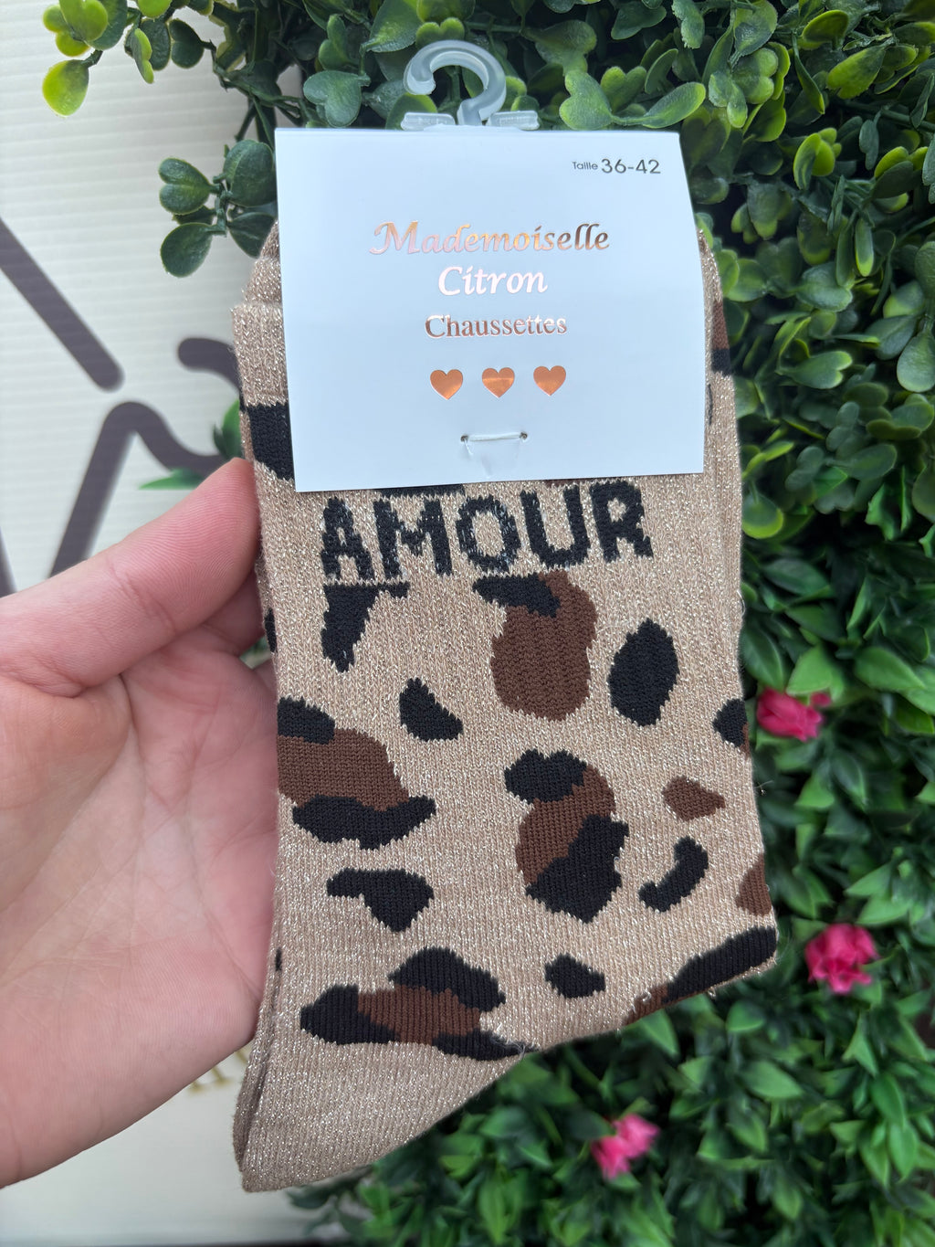Chaussettes léopard Amour