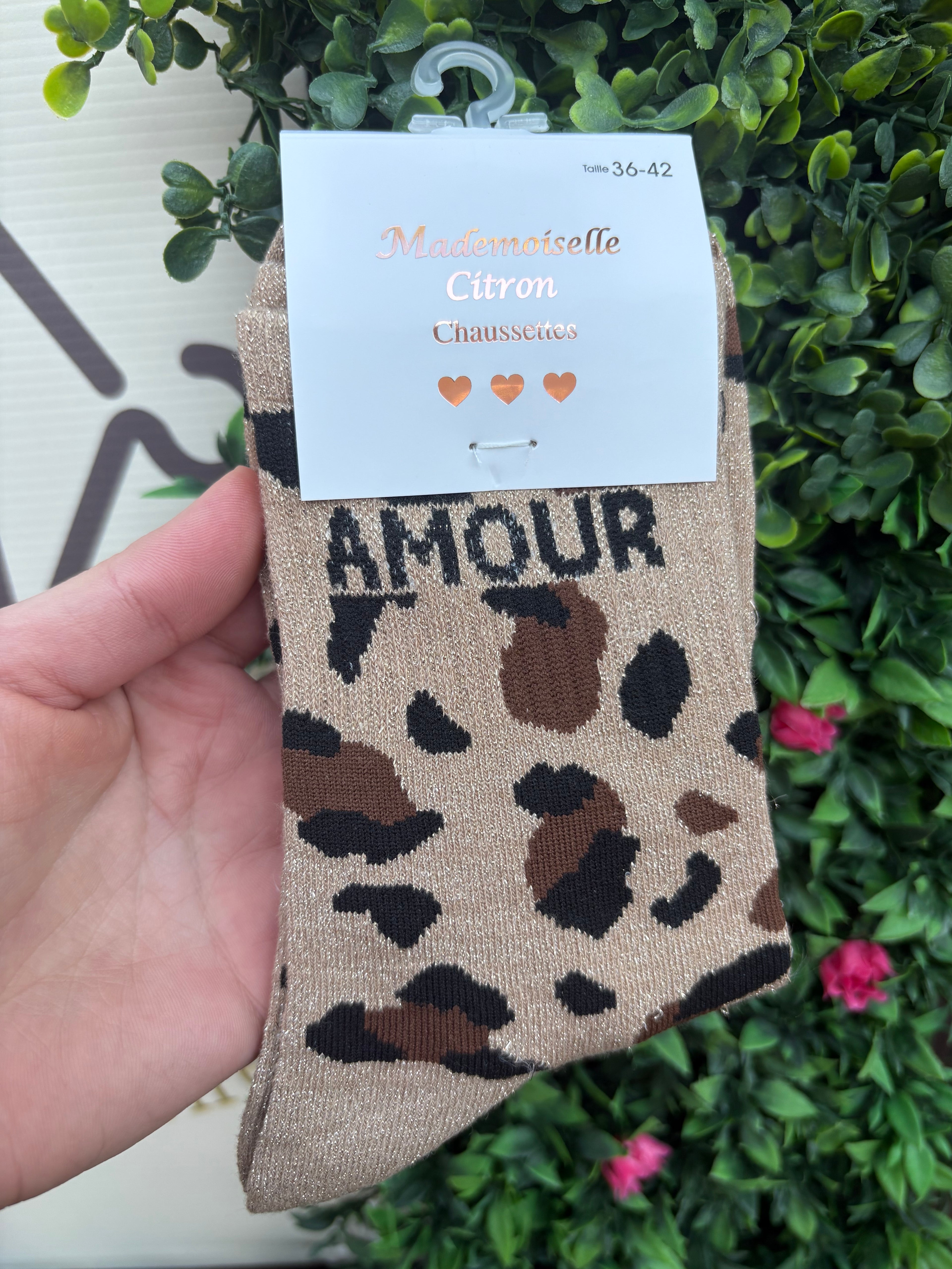 Chaussettes léopard Amour