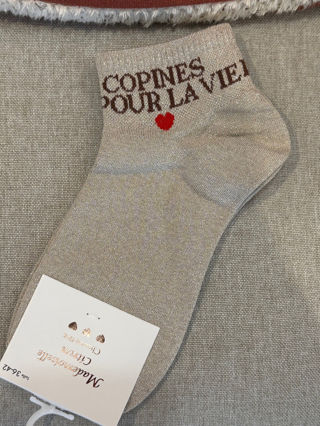 Chaussettes courte « Copines pour la vie »