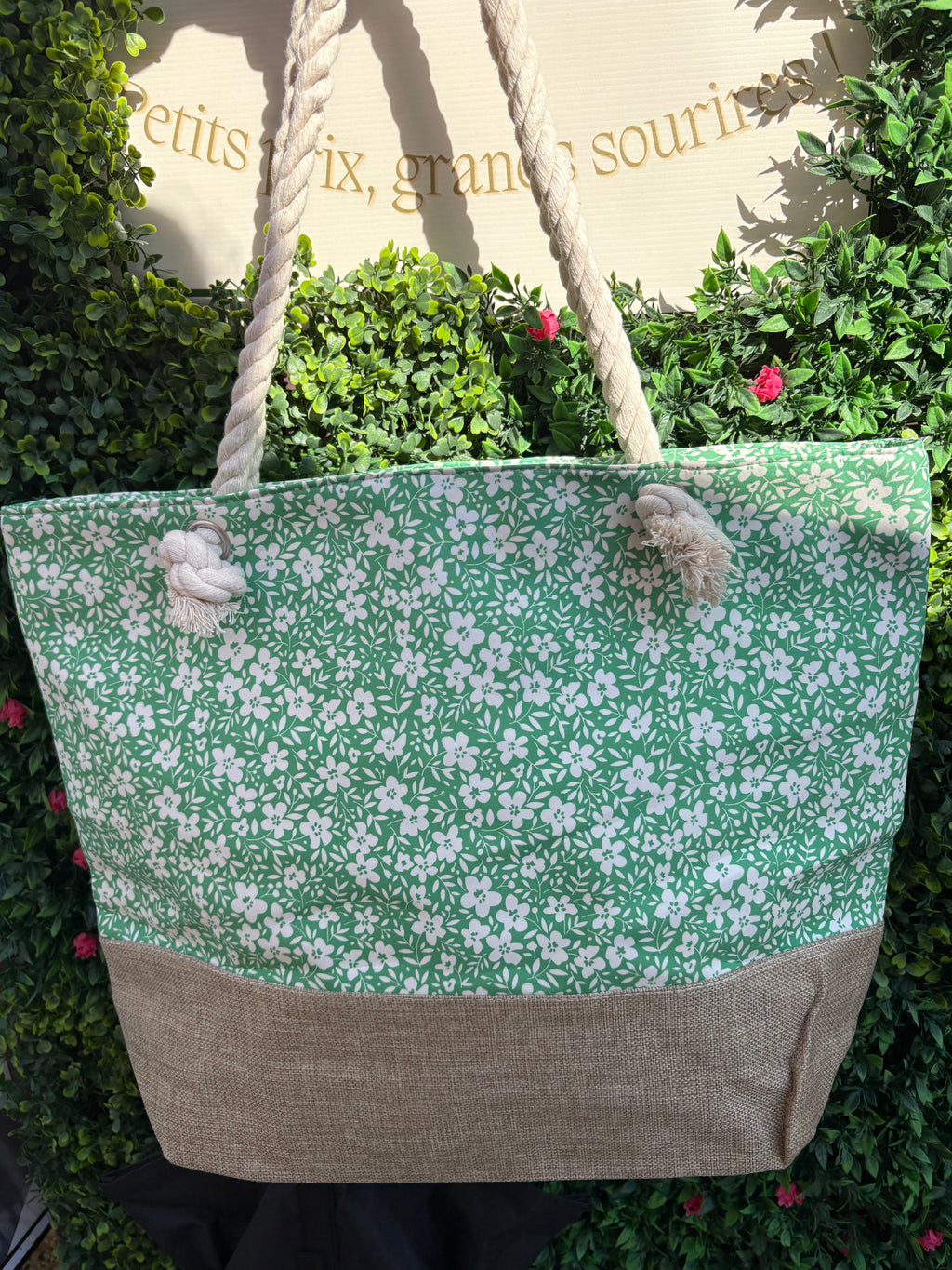 Grand sac cabas fleurs