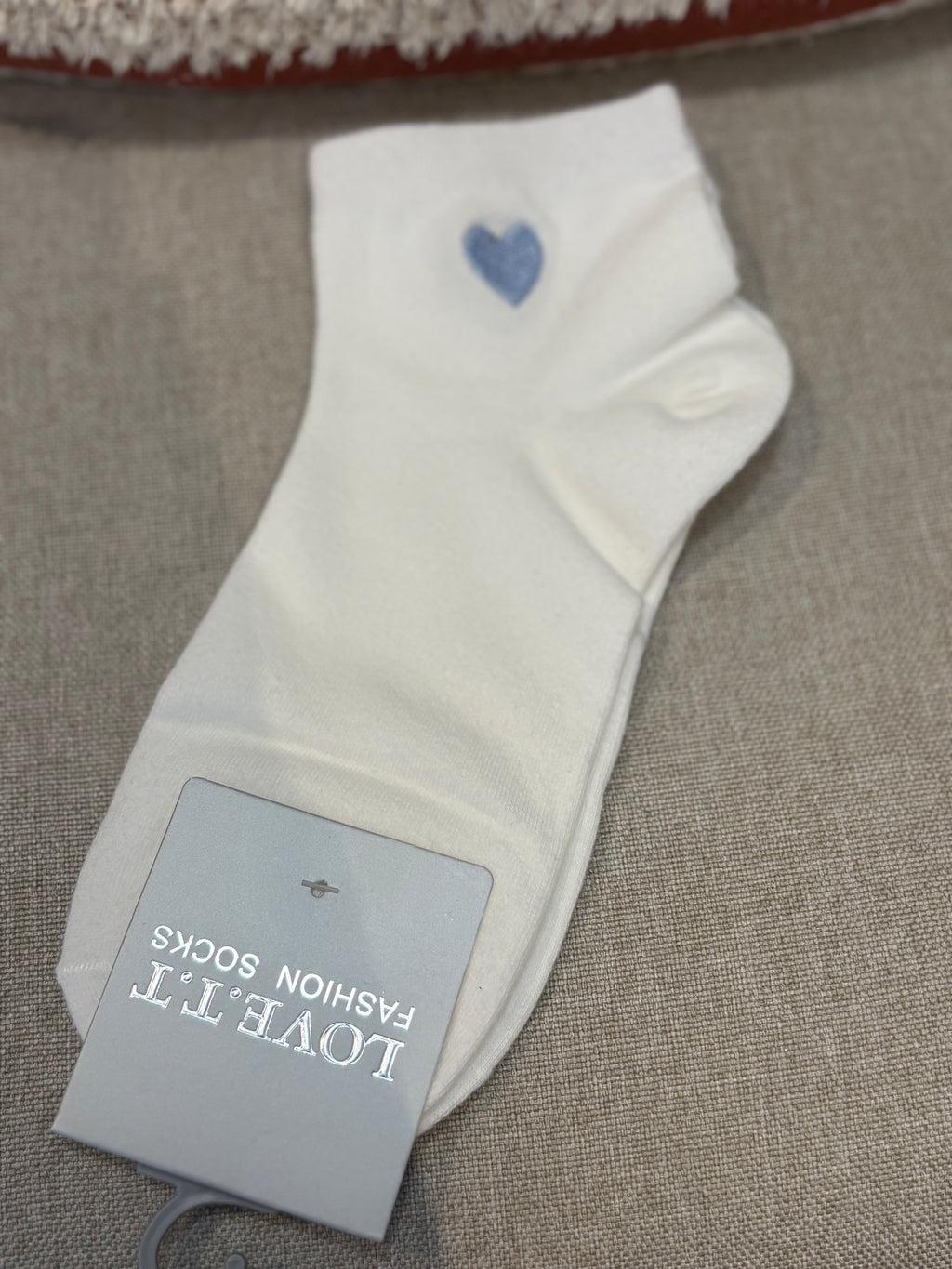 Chaussette unie Coeur