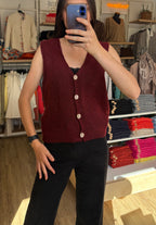 Gilet bouton doré 36-44