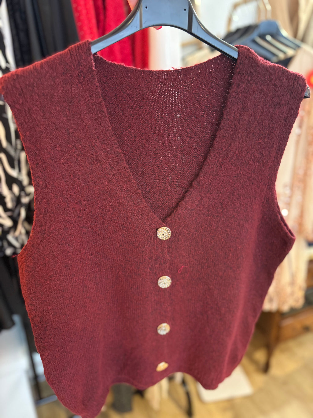 Gilet bouton doré 36-44