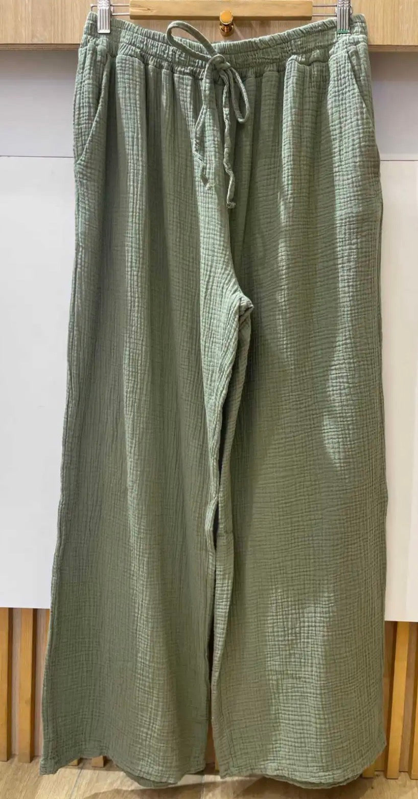 Pantalón de gasa de algodón 36-42