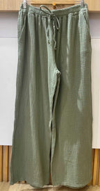 Pantalón de gasa de algodón 36-42