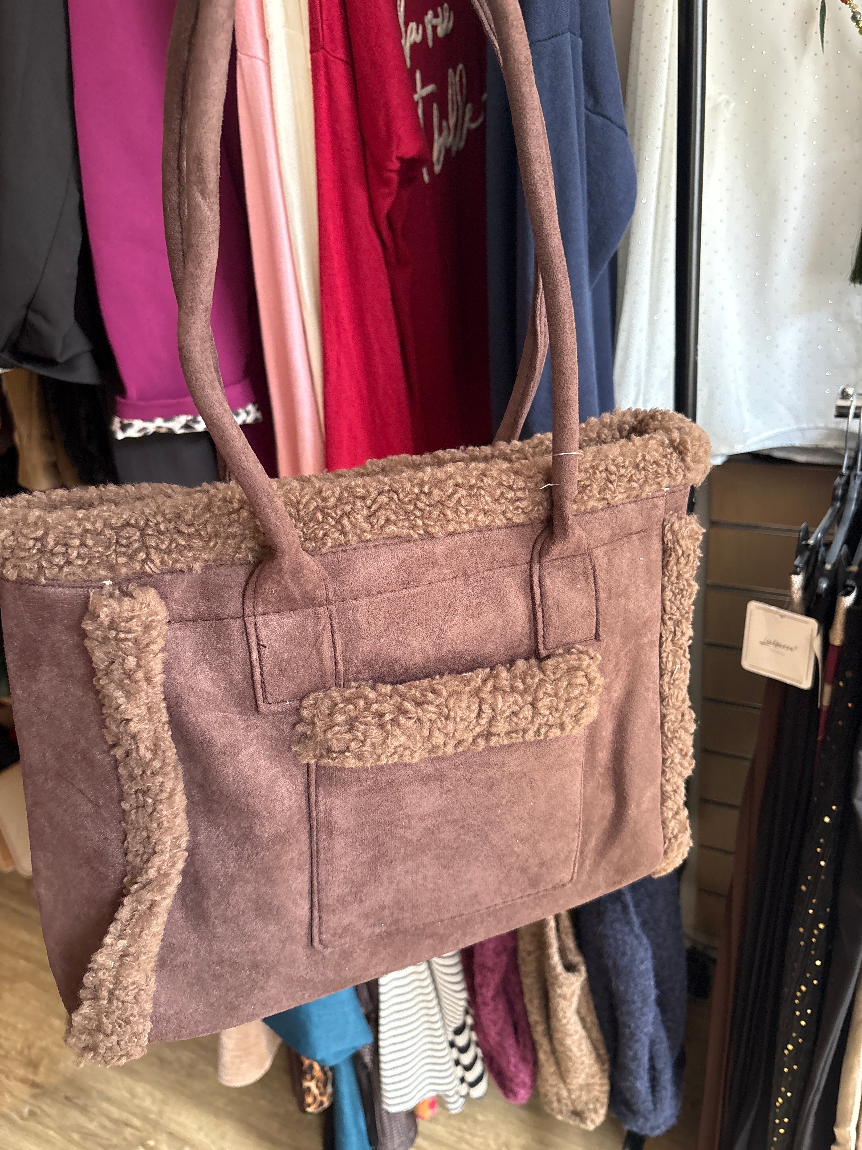 Sac daim moyen 35x26cm