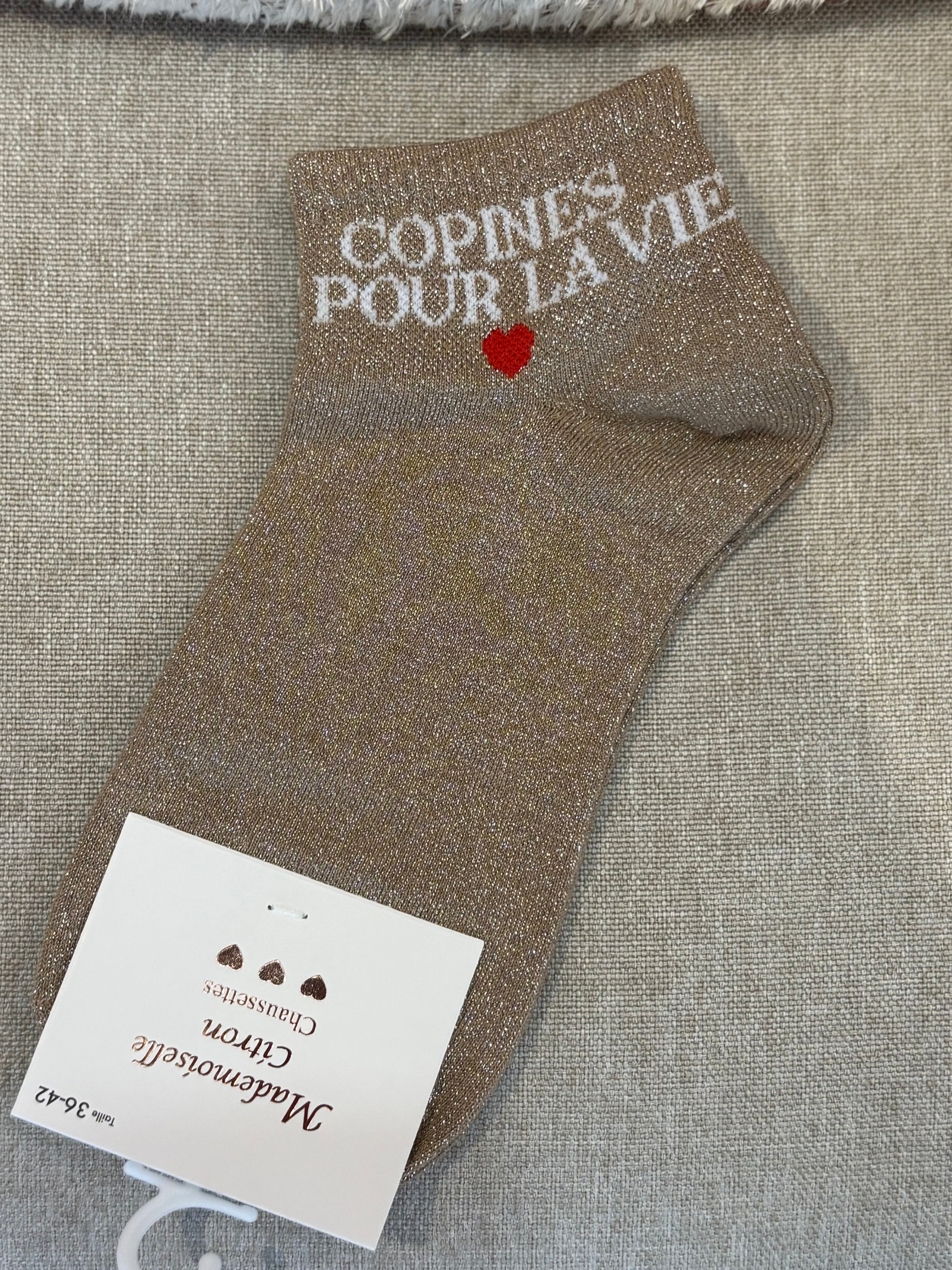 Chaussettes courte « Copines pour la vie »
