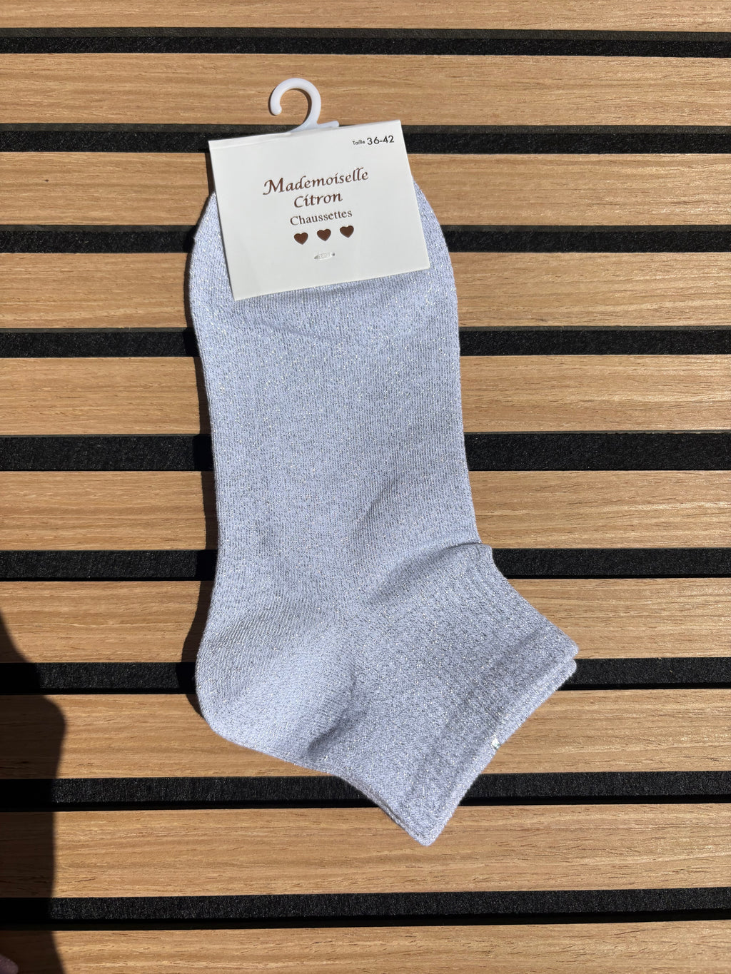 Chaussettes paillettes unies