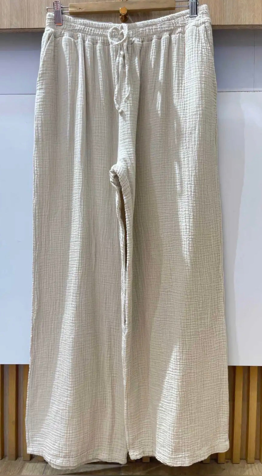 Pantalón de gasa de algodón 36-42