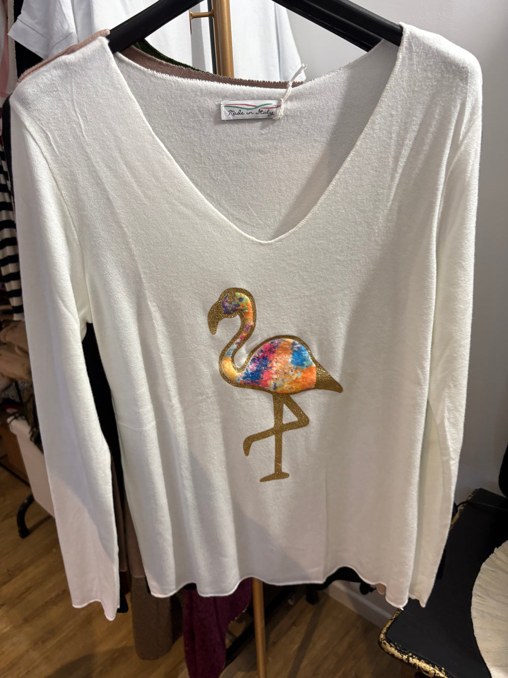 Pull Flamant rose 36-40