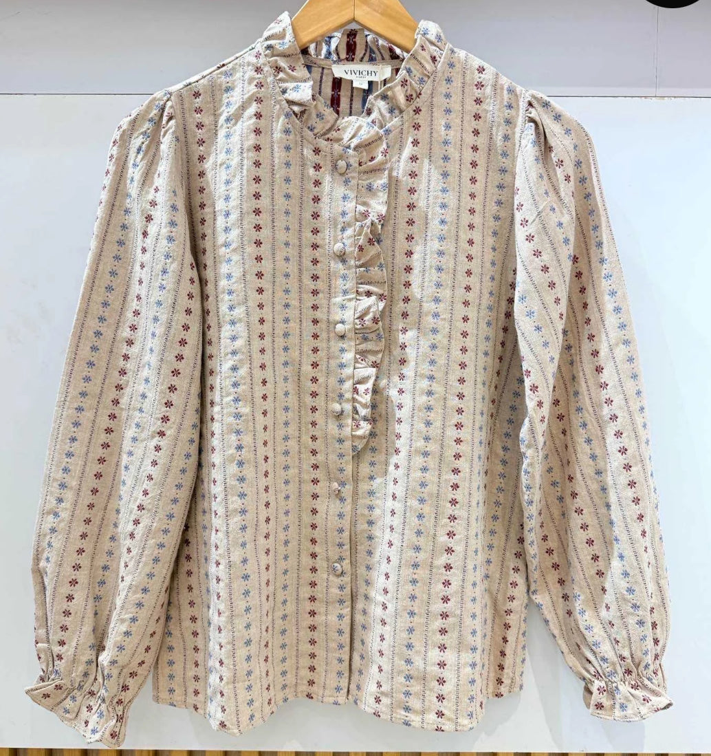 Chemisier motif fleurs