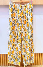 Pantalon plissé citron