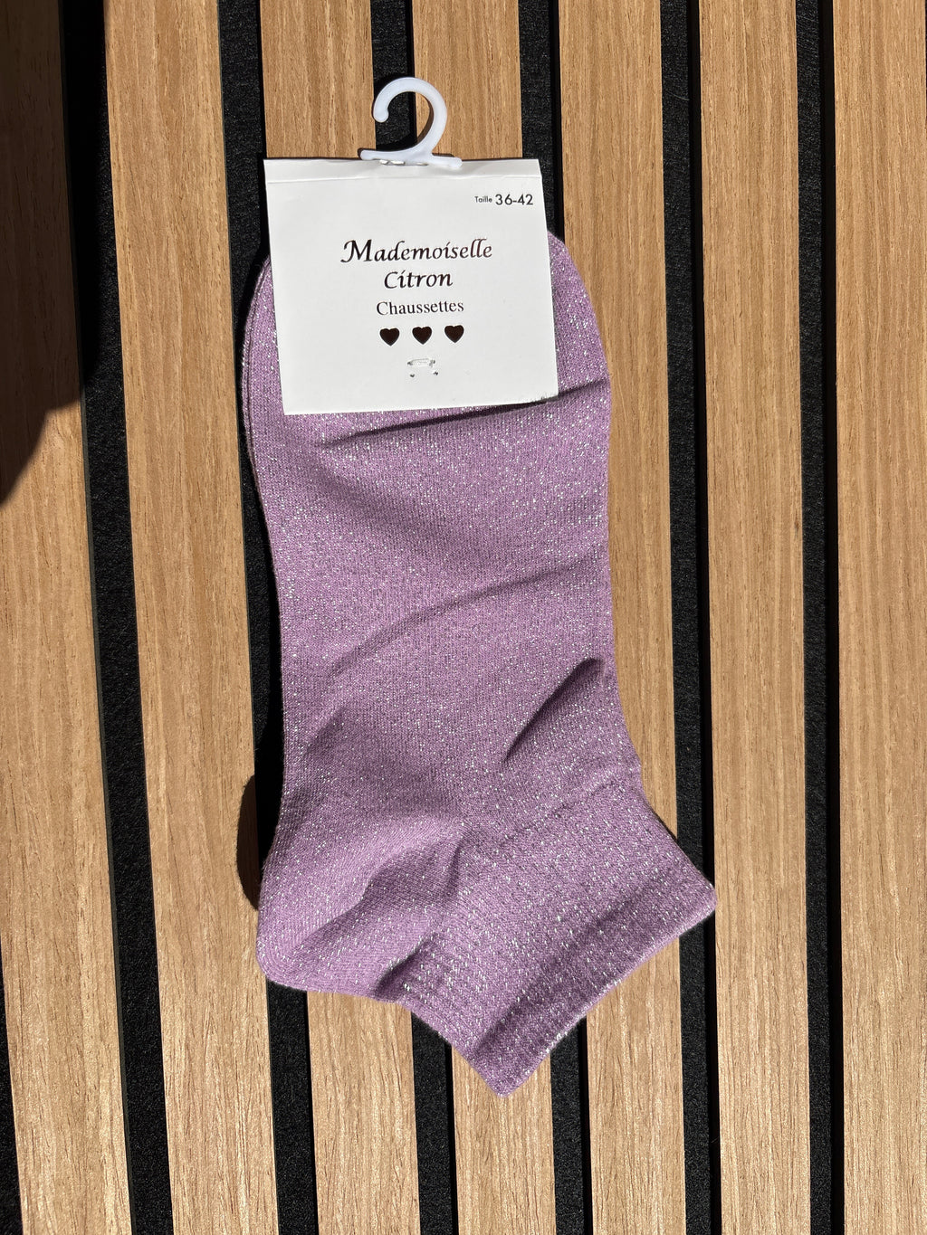 Chaussettes paillettes unies