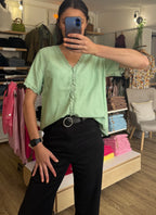 Blouse col dentelle