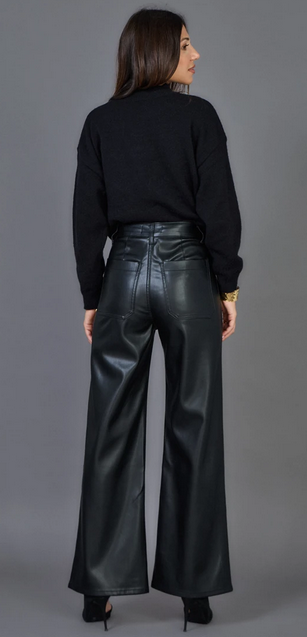 Pantalon Wide-leg similicuir