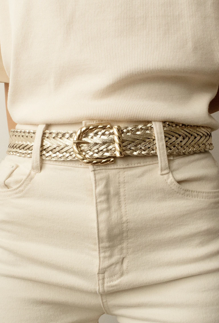 Ceinture tréssé or 3.5cm