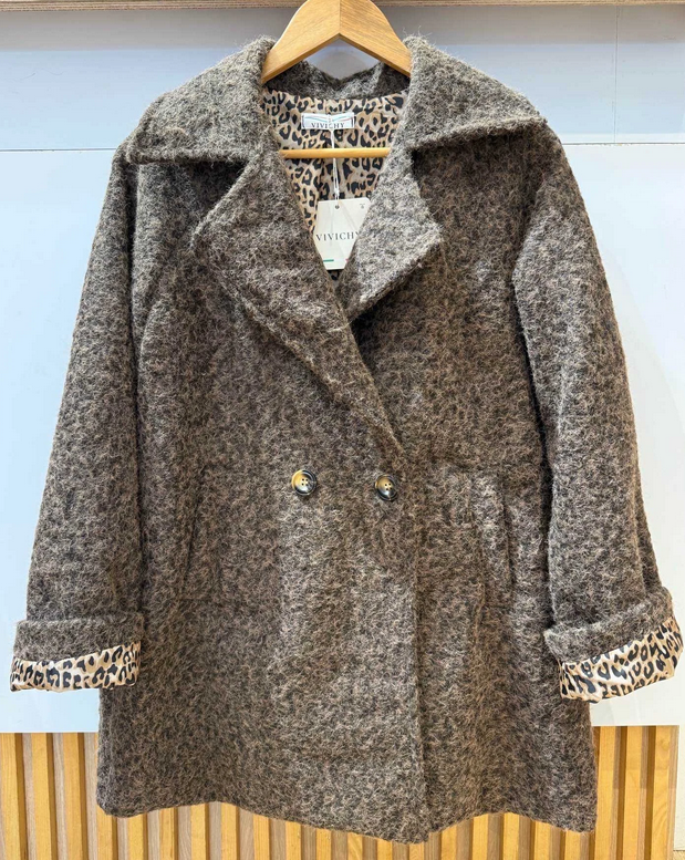 Manteau doublé léopard 42-48